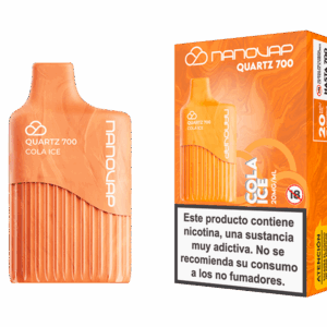 Nanovap Quartz 700 Cola Ice con envase y caja del vaper desechable sabor cola con efecto frío